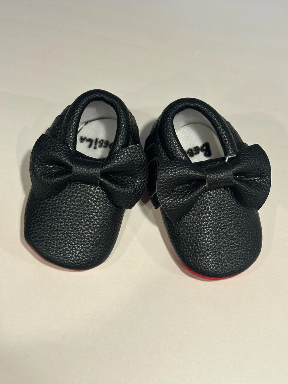 Bila Black Bow Baby Walker Shoes